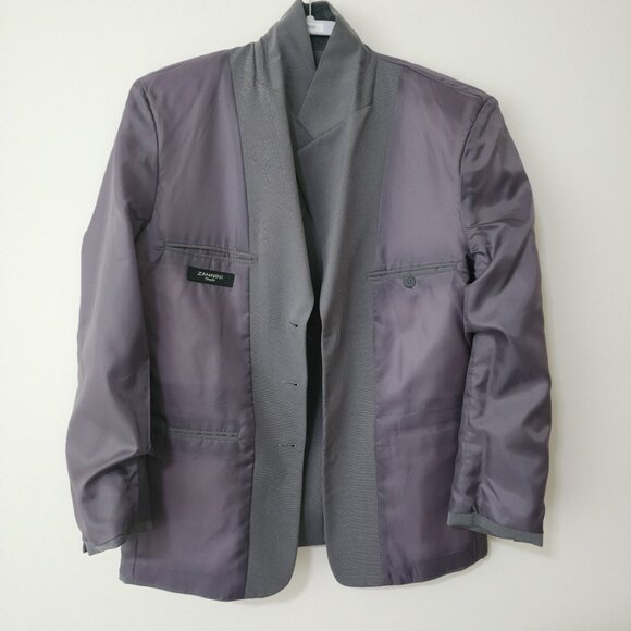 Zannini Italy Mens Single-Breasted 3-Button Blazer Jacket Gray Size 40 *RUNS BIG - Picture 3 of 8
